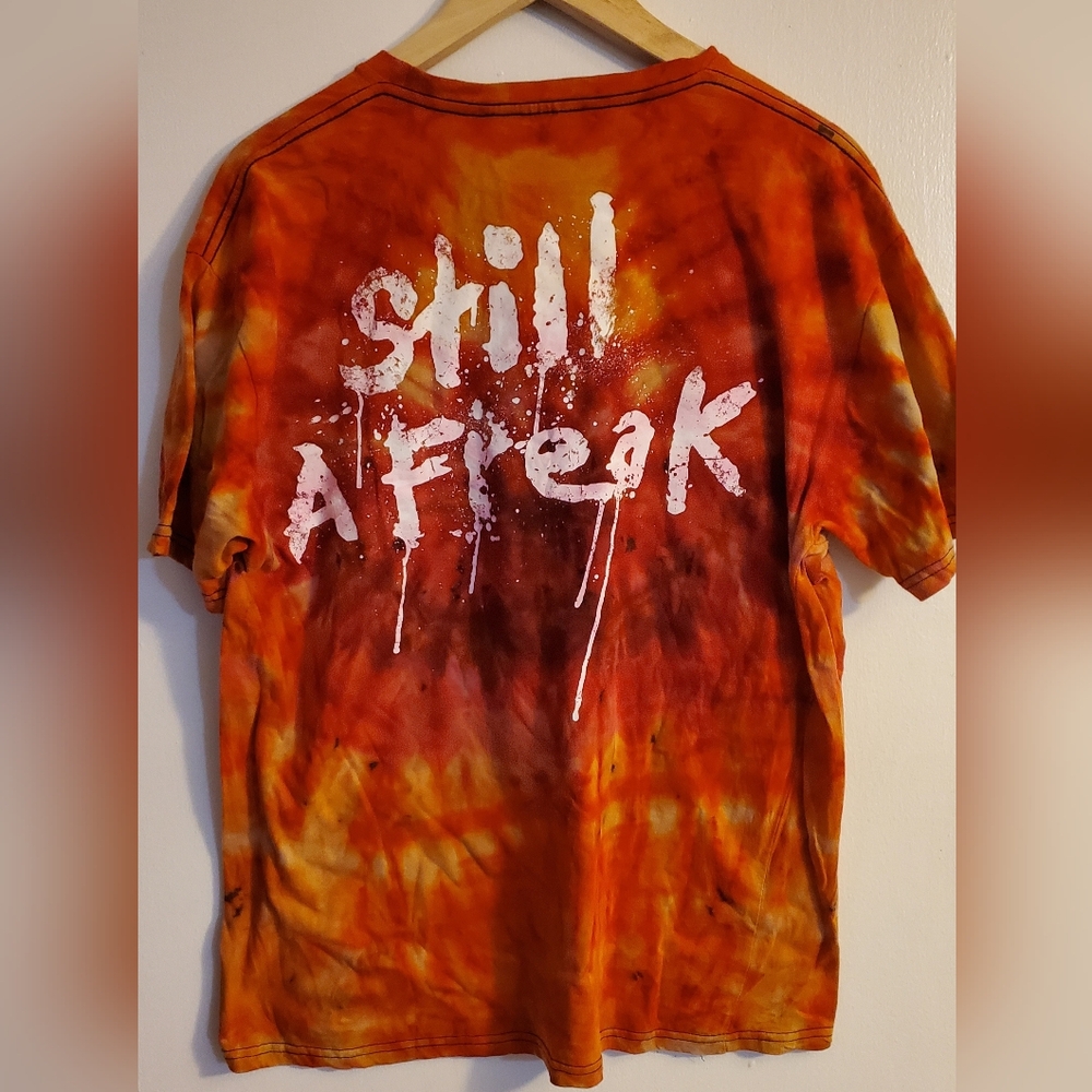 KORN Reverse Dyed Ice Dyed "Still A Freak" Hot Topic Band T-Shirt Size Large - Picture 4 of 7